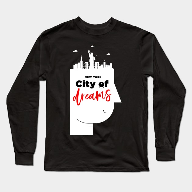 New York City of Dreams Long Sleeve T-Shirt by kursatunsal